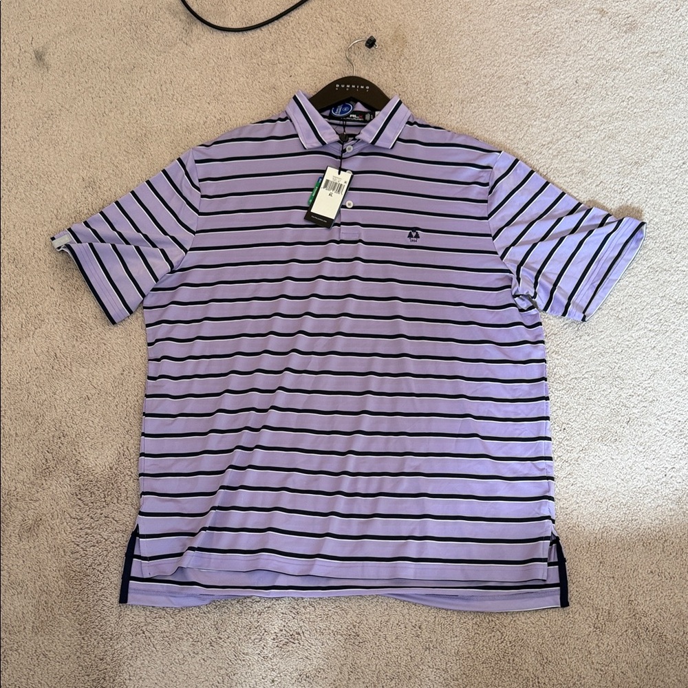 Ralph Lauren Lavender and Navy Striped Polo